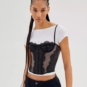 Out From Under Modern Love Corset in Black